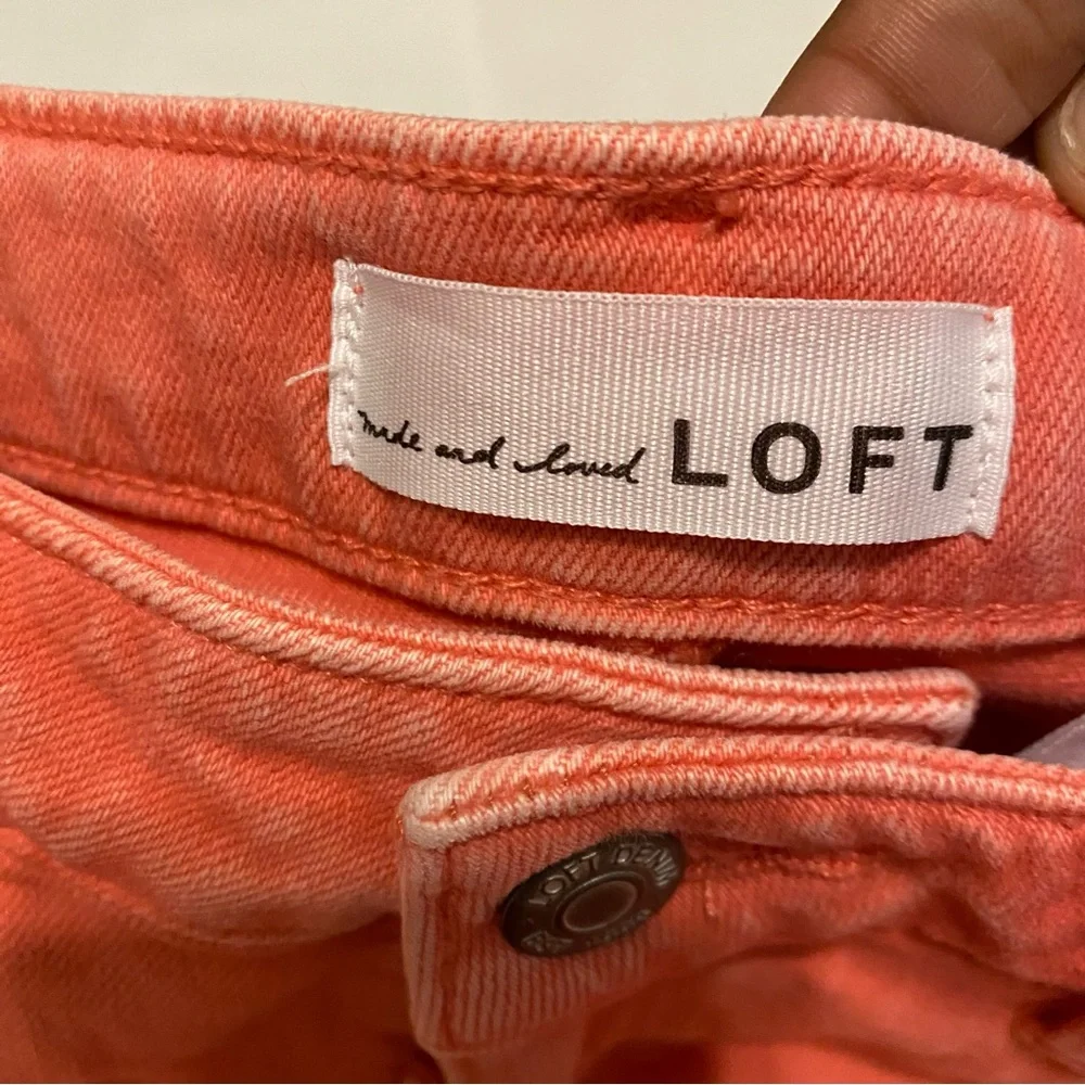 Loft Coral Straight-Leg Jeans